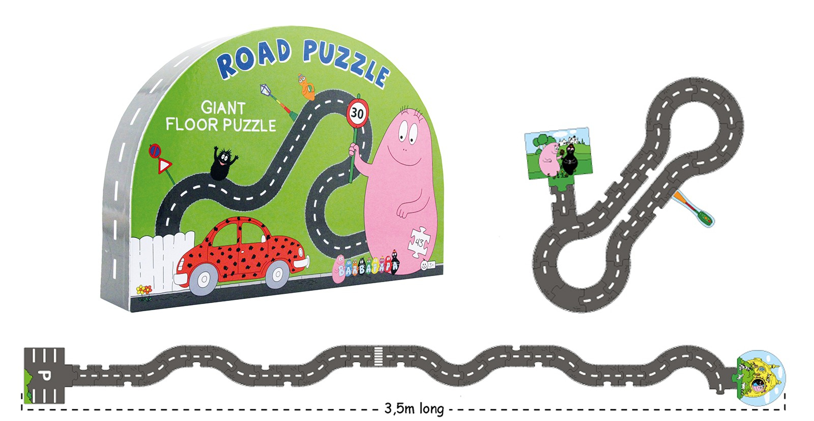 Barbapapa puslespil - Vejen 43 brikker