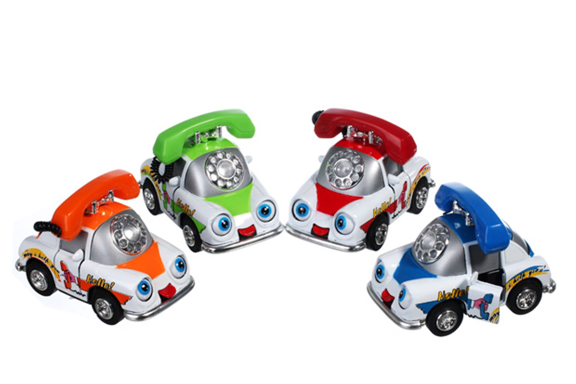 Magni Telefonbil med lyd og lys samt Pull back - Assorterede