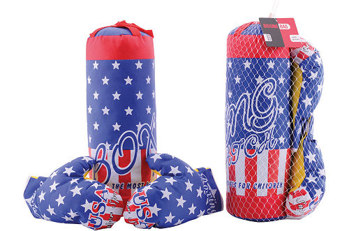 Sports Active Boxing Bag with Gloves - Stars & Stribes