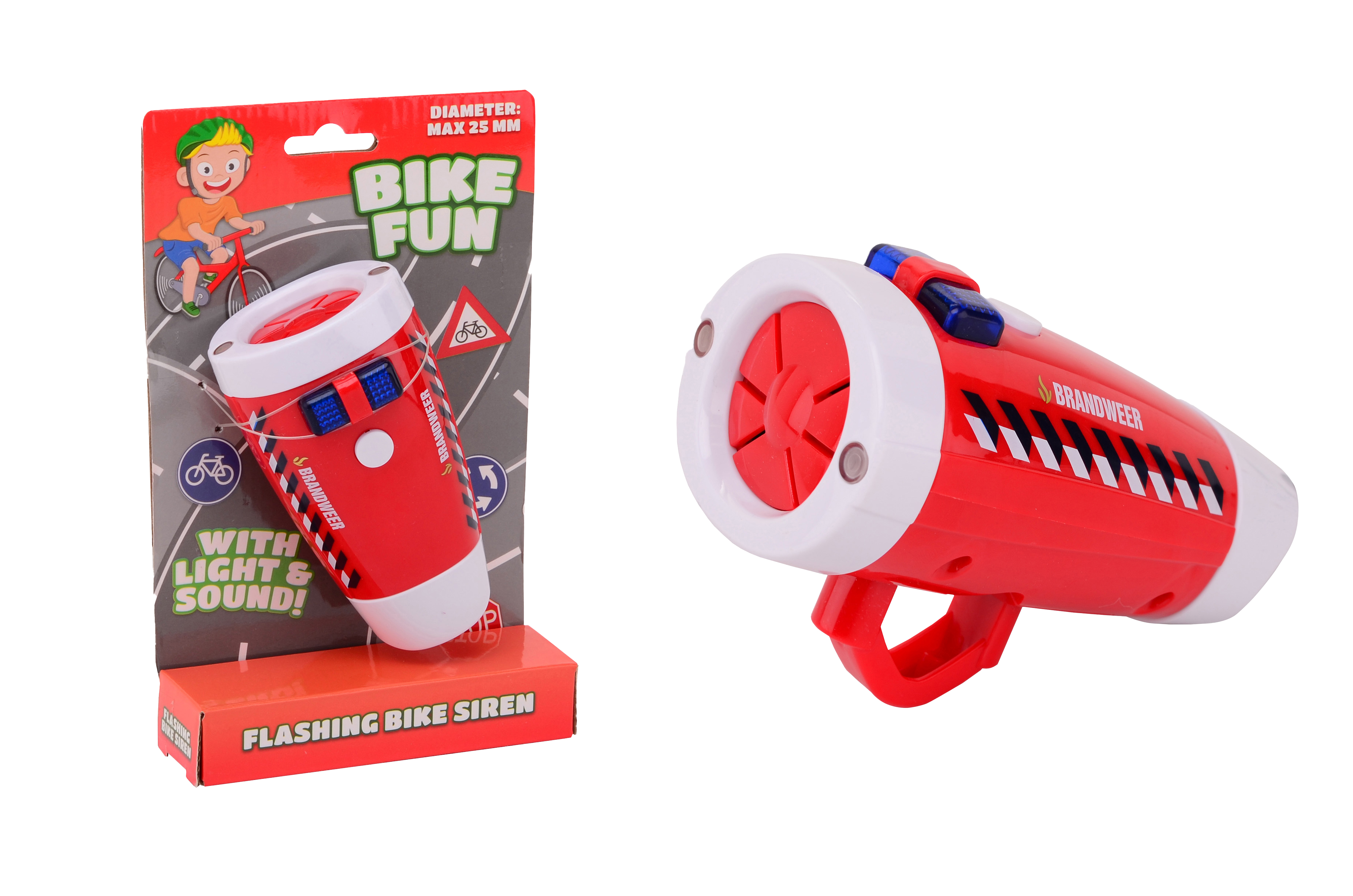 Bike fun Brandbil sirene m. lys til børnecyklen