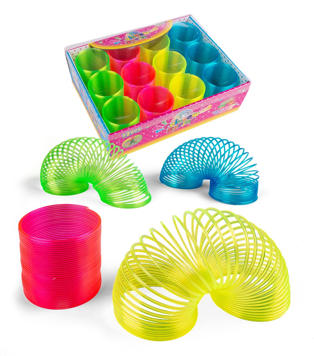 4-KIDS NEON GÅ-FJEDER 6,5 x 6,5 - Slinky