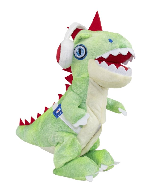 Party Pets DJ Rex med 3 Hit sange - dinosaur bamse