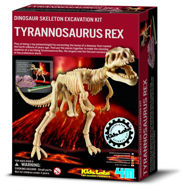 KidzLab Tyrannosaurus Rex Skelet - arkæolog sæt til børn