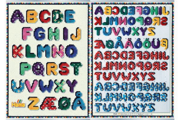 Hama ABC-plakat - dobbeltsidet - 50 x 35 cm