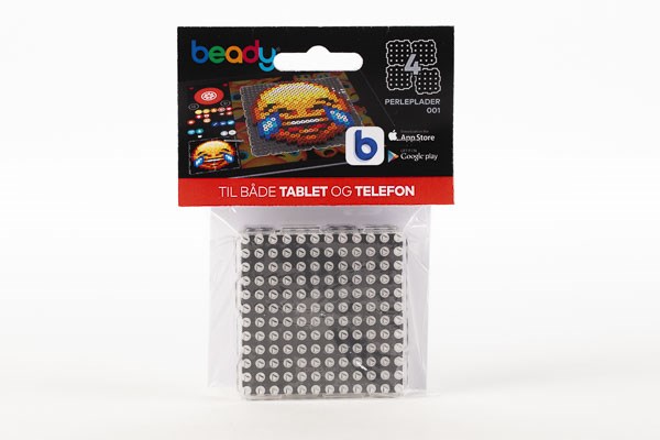 Beady Perleplader t. tablet -  6x6 cm - 4 stk.