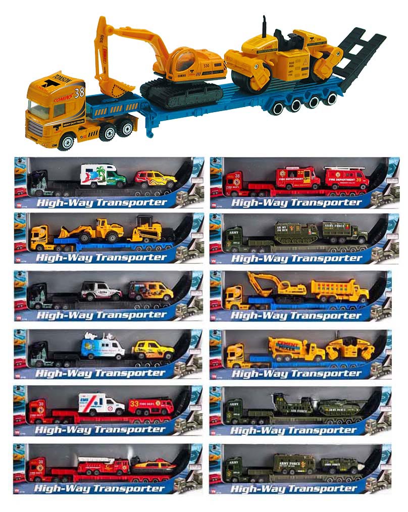 Speedcar Autotransporter med 2 biler- Assorterede