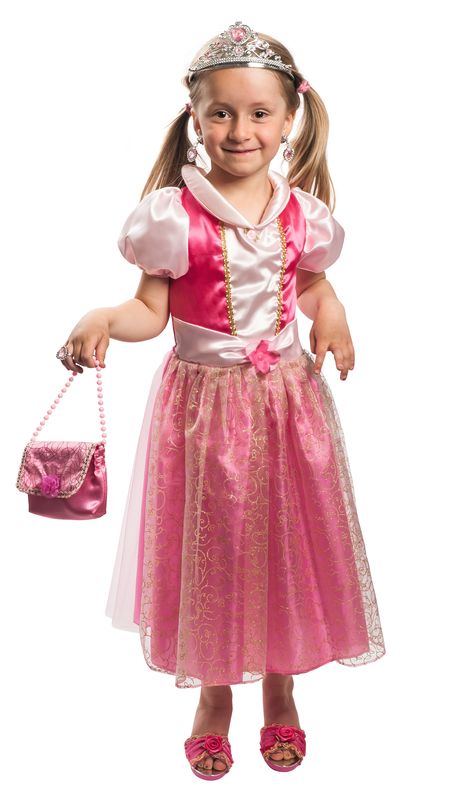 Prinsessekjole Tornerose 4-7 år - udklædning