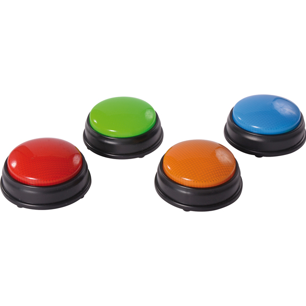 Svarknap m. Lys -  4 stk - Buzzer sæt