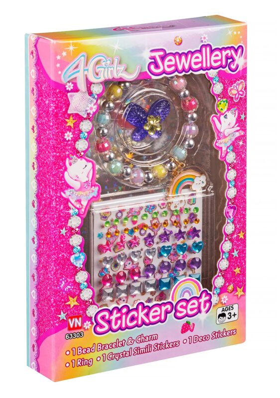 4-Girlz Armbånd og stickers sæt