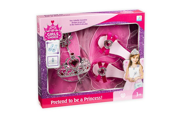 Udklædning - Fe/Prinsesse sæt i pink