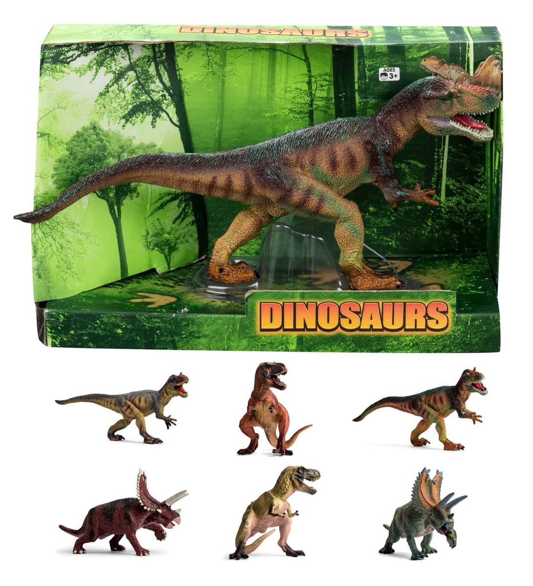 Dinosaur T-rex 23 cm - grønlig