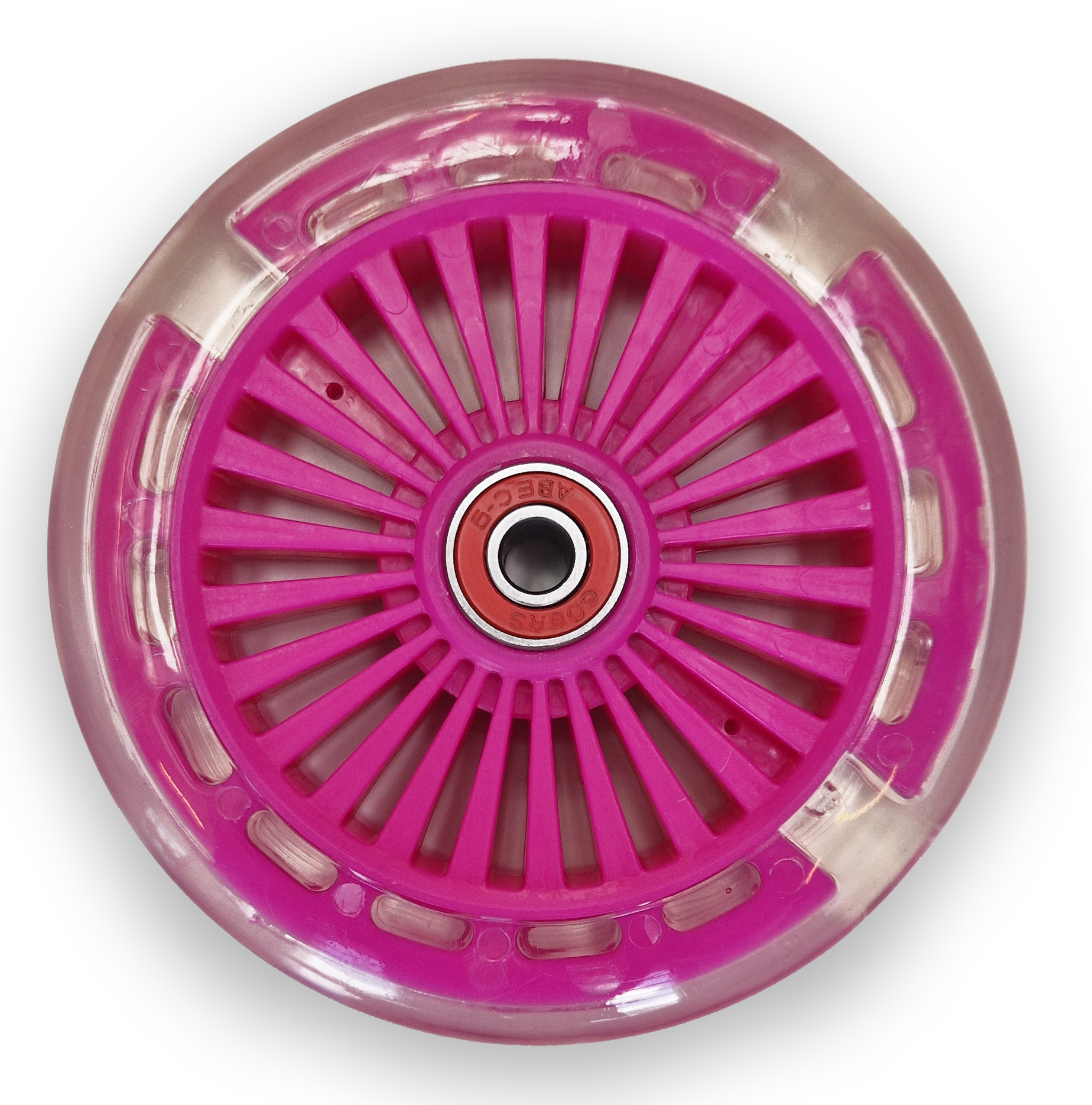 Løst hjul m. LED Lys til California Løbehjul - pink