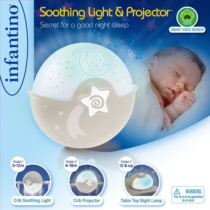 Infantino baby projektor m/lys og lyd sensor