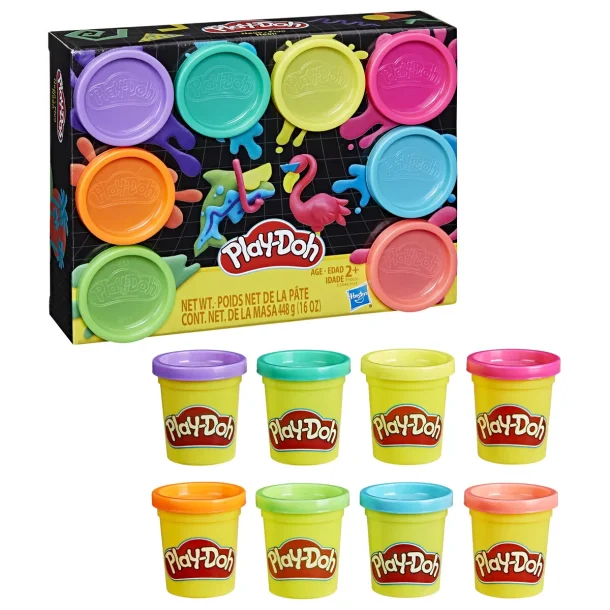 Play-Doh - Neon / Rainbow - 8 stk.