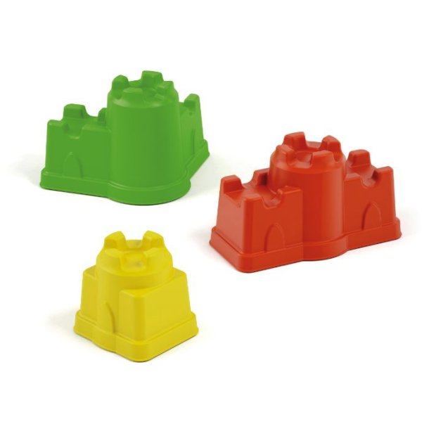 3 sandslotte sandforme - assorterede