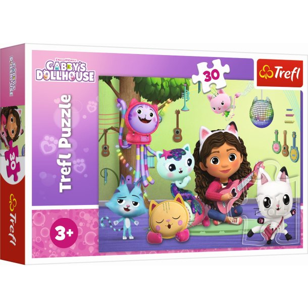 Gabby's Dollhouse Trefl Puslespil i tr - 30 brikker