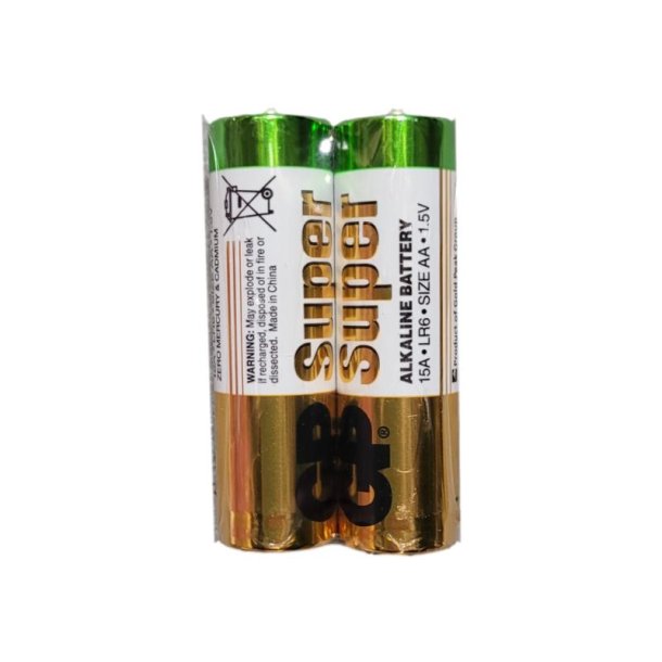 GP Super Alkaline AA batterier - 2 stk.