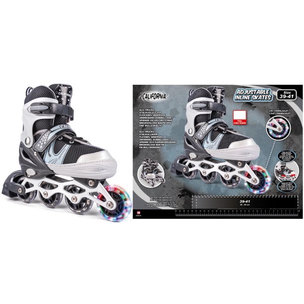 California justerbare inliners sort - Str. 39-41