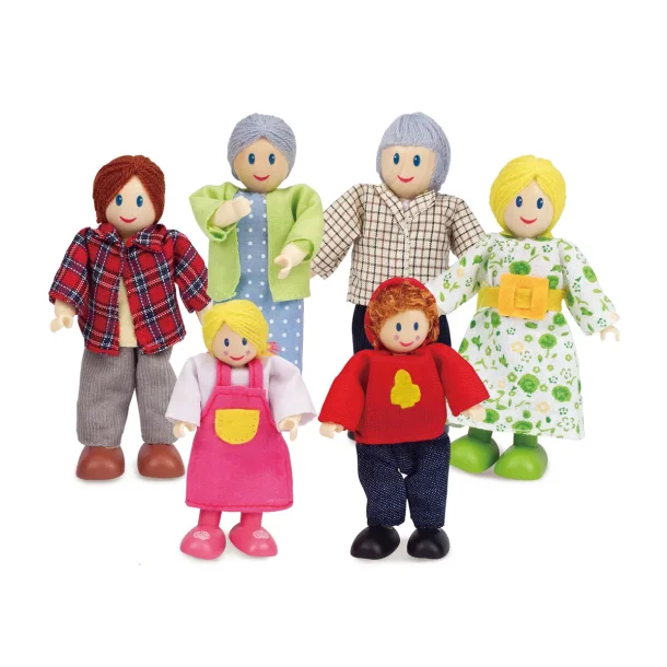 Hape Happy Family Caucasian -  2 voksne og 4 brn