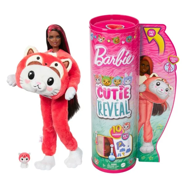 Barbie Cutie Reveal Costume Kitty Red Panda