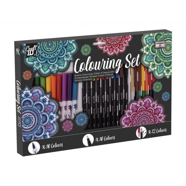 Coloring Set, 33 dele. 37,5*24cm.