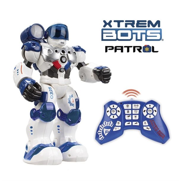 Xtrem Bots Politi Robot - 50 bevgelser, politilyde, lys m.m.