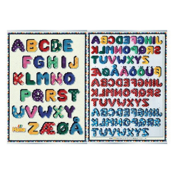 Hama ABC-plakat - dobbeltsidet - 50 x 35 cm