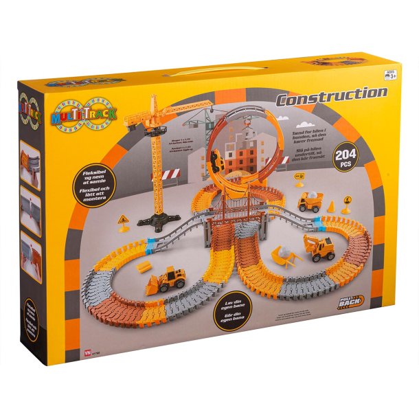 Speedcar Multi Track Construction bilbanesæt med 204 dele