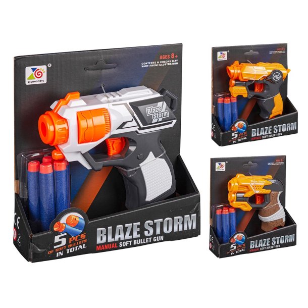 Blaze Storm Manuel Soft Gun m. 5 Pile