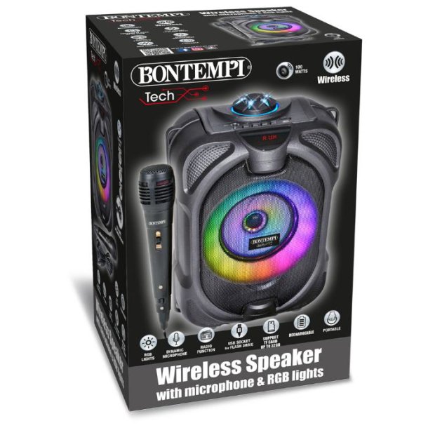 Bontempi trdls hjtaler m. lyseffekter og display