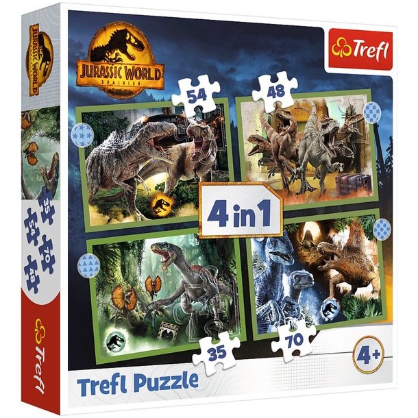 Trefl Threatening Dinosaurs 4-i-1