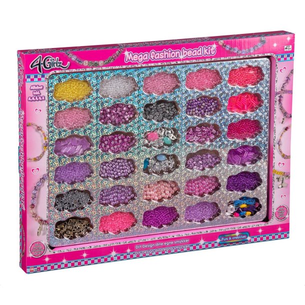 4-Girlz Mega Perlest inkl. bogstaver 
