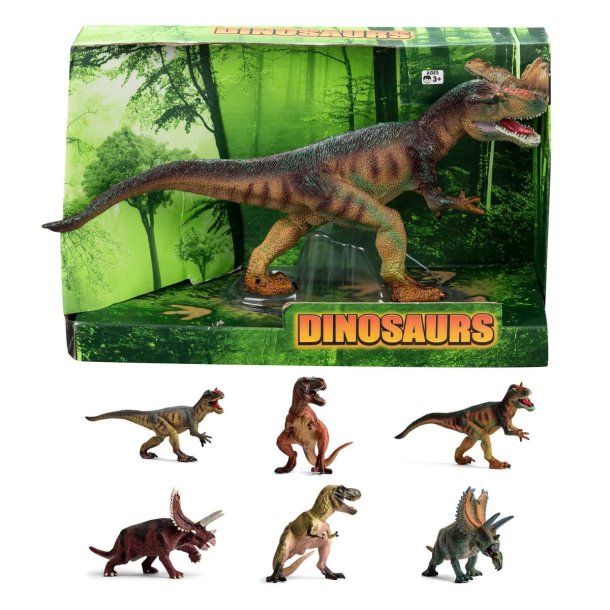 Dinosaur Triceraptor 23 cm - grnlig