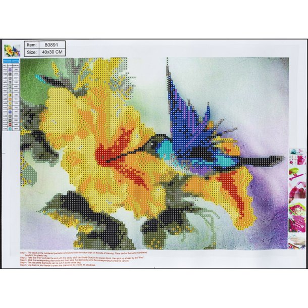 Diamond Painting 30*40cm. KOLIBRI