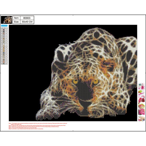 Diamond Painting 40*50cm. LEOPARD