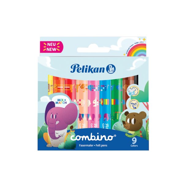 PELIKAN COMBINO Jumbo tusser, 9 stk.