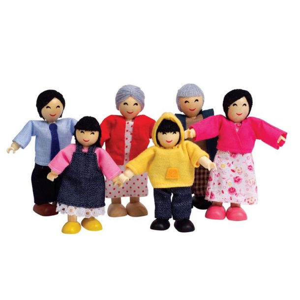 Hape Happy Family Asian - 2 voksne og 4 brn