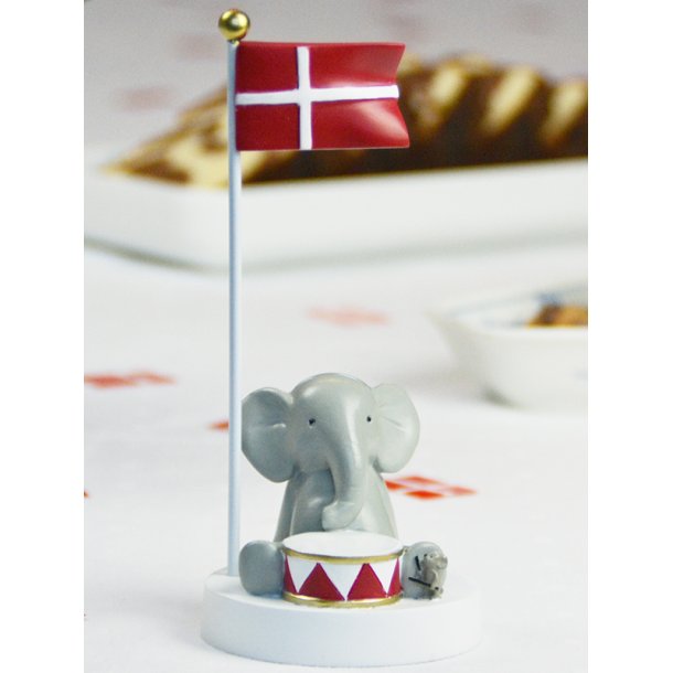 Kids By Friis bordflag - elefant med tromme