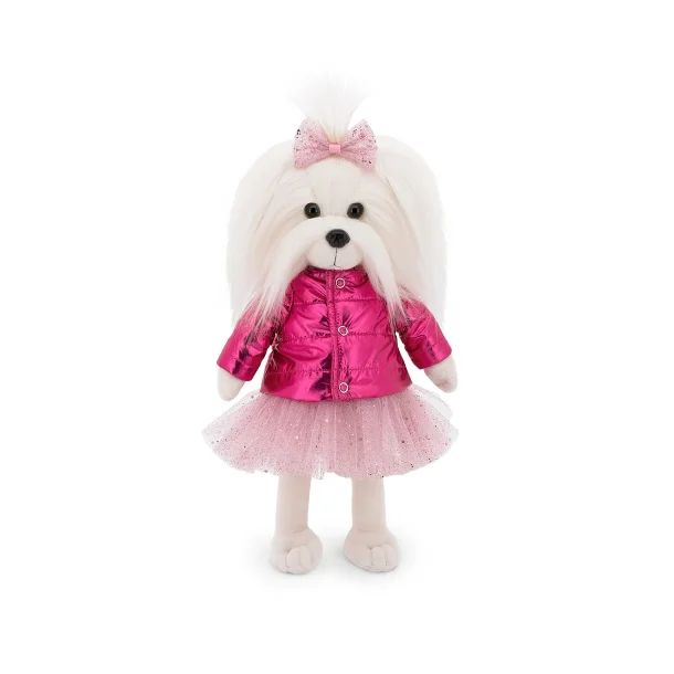 Lucky Doggy Mimi med Pink Jakke - 38 cm