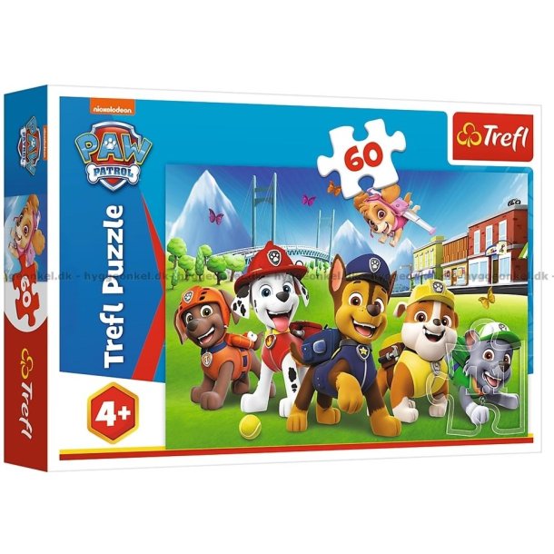 Trefl Paw Patrol Puslespil on the grass - 60 brikker