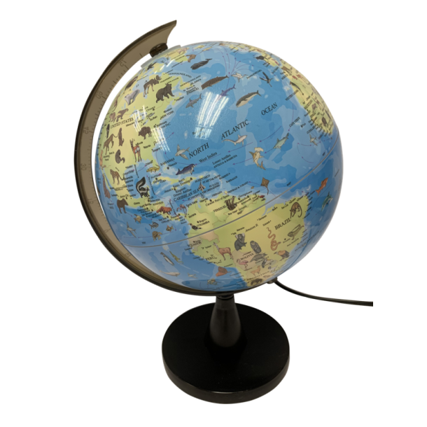 Science Globus med dyr og lys - 20 cm