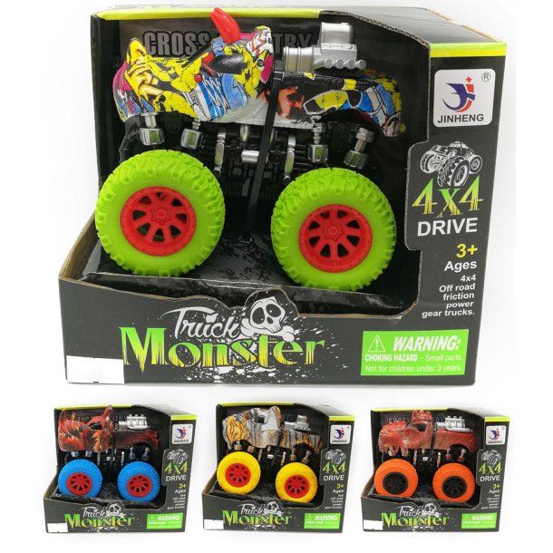 SpeedCar Monstertruck m. Friktion 4 x 4