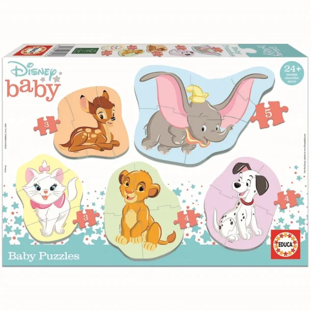 Educa Baby Puzzles Disney figurer - 5 puslespil