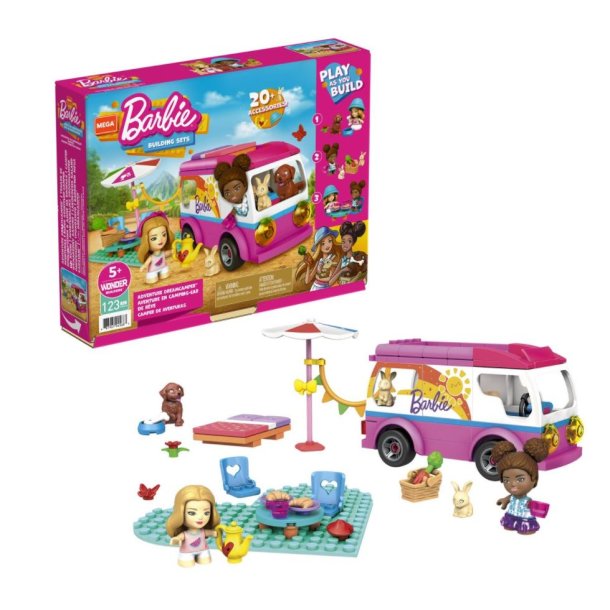 Mega Bloks - Wonder Builders -  Barbie Adventure Dreamcamper