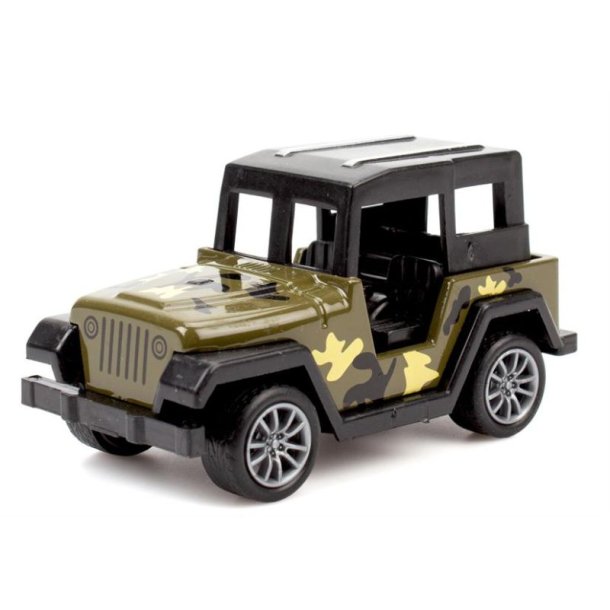 Jeep militr bil i metal m. pull back