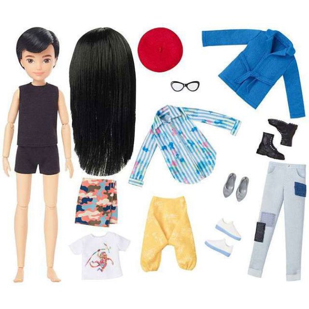 Creatable World Deluxe St - Light Black Hair 073