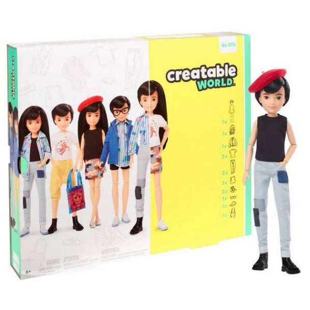 Creatable World Deluxe St - Light Black Hair 073