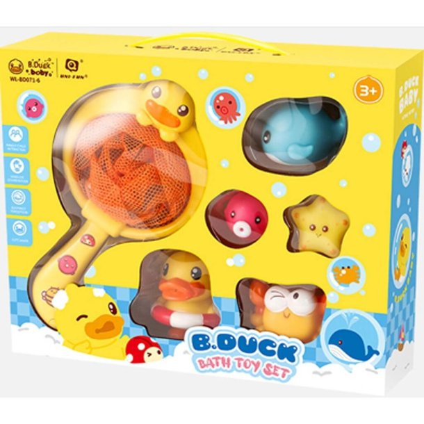 B. Duck Bath Set m. net og 5 dyr