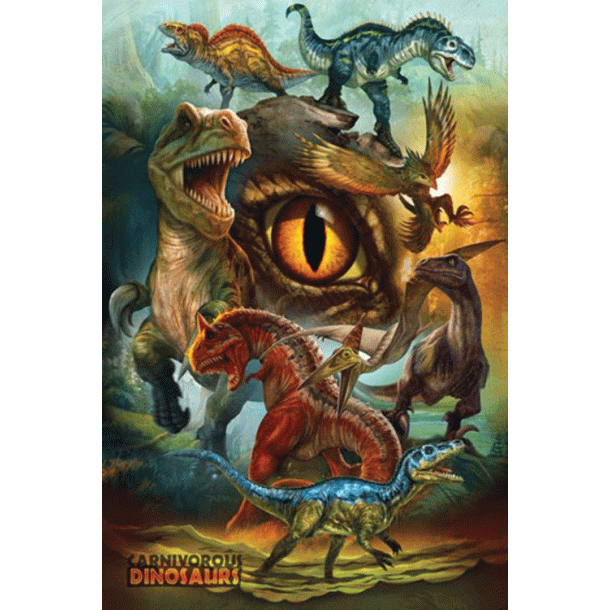 Dinosaurs Carnivovous Plakat 62 x 90 cm