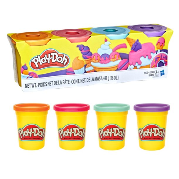 Play-doh Modellervoks 4 farver - Assorteret